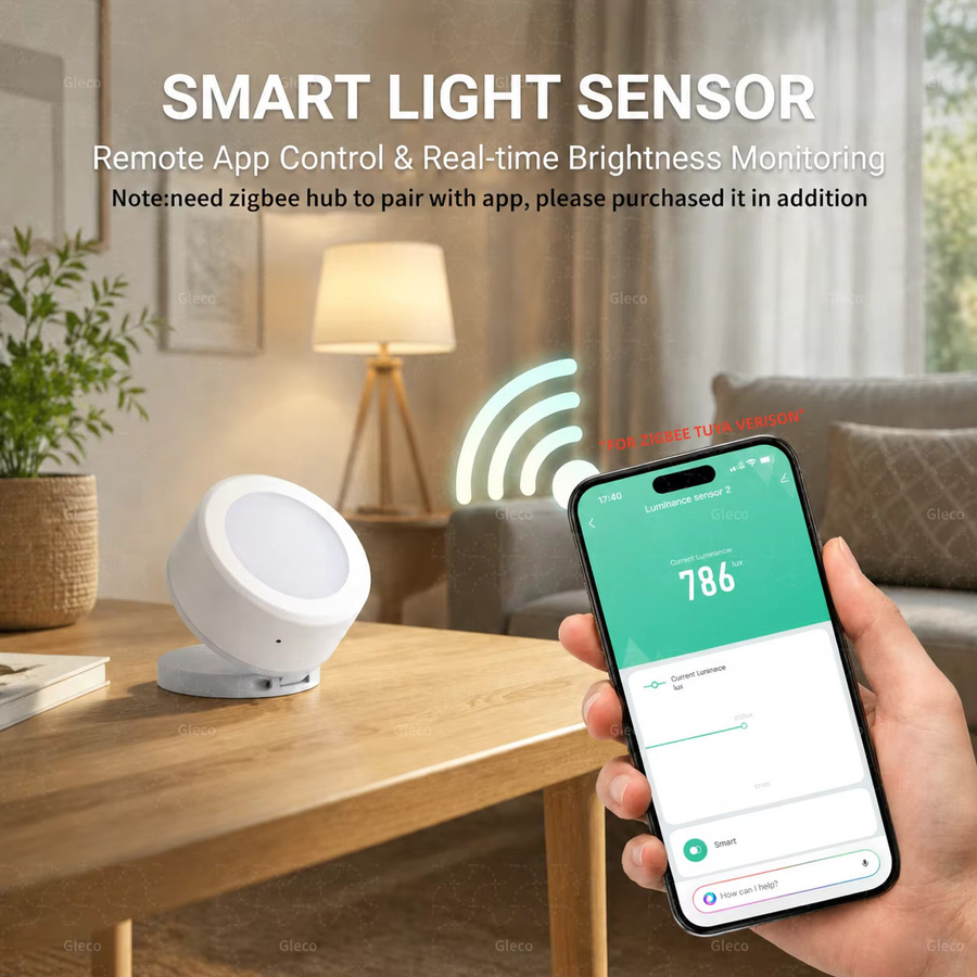 Tuya Zigbee Smart Lichtsensor in Weiß zur Helligkeitsmessung für deine Smart Home Automation mit TUYA und 2MQTT (Hub erforderlich) - Bild 2