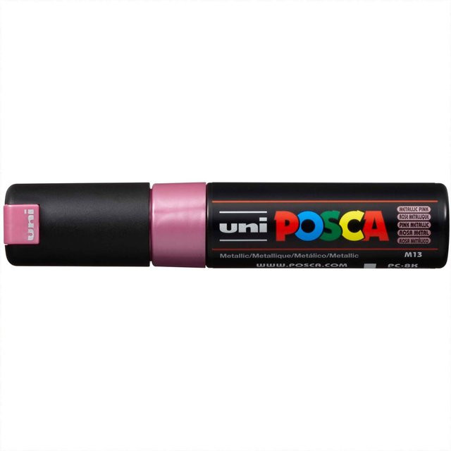 uni POSCA-Marker PC-8K mit 8mm Keilspitze in Rosa-Metallic, permanenter Pigmentmarker - Bild 1
