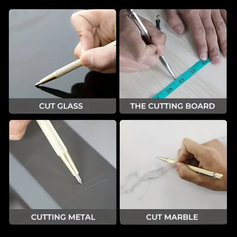 Titanstift mit Diamantspitze in Gold für Präzisionsarbeiten an Glas, Fliesen, Metall und Holz, 2 oder 5 Stück - Bild 3