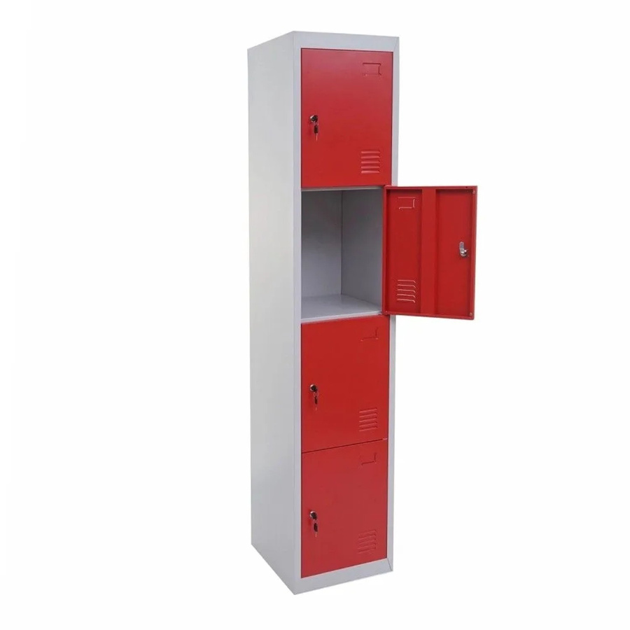 MCW Schließfach Preston T163 Schrank aus Metall in Rot, H x B x T: 180 x 38 x 45 cm - Bild 2