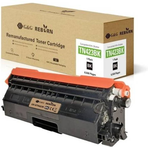 G&G Toner Cartridge Schwarz kompatibel mit Brother TN-423BK, remanufactured, 6500 Seiten - Bild 1
