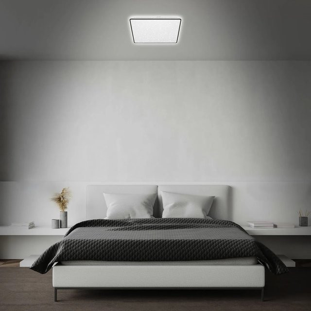 Brilo LED-Deckenleuchte Lino Schwarz Quadratisch 24 W mit Up-Down-Effekt - Bild 1