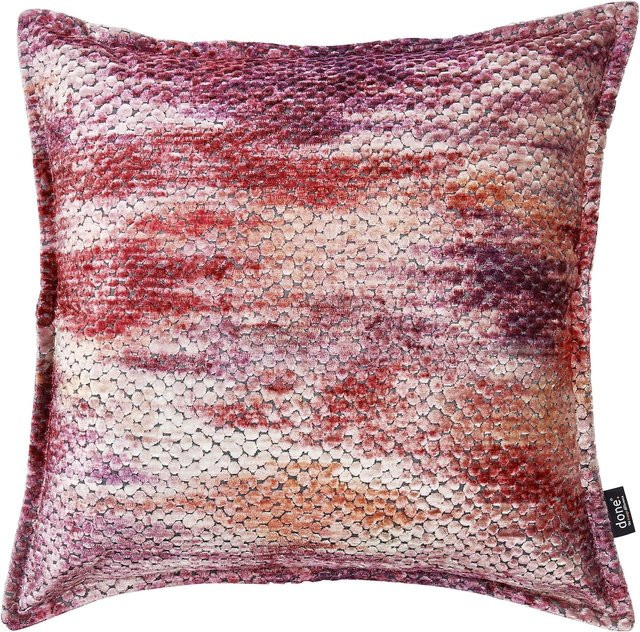 DONE Kissenhülle Glam Colour aus Samt in Rot und Multicolour, quadratisch - Bild 1