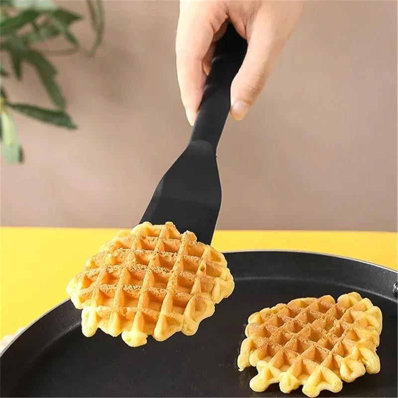 Hitzebeständiger Silikonspatel als dünner Pfannenwender für Eier, Crepes und Pfannkuchen, Antihaft-Kochspatel für Omelett, Burger und Pizza - Bild 4