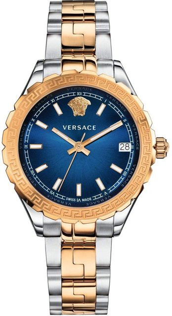 Versace Armbanduhr Hellenyium, Quarz, Edelstahl, blau, 35 mm, Damen - Bild 1