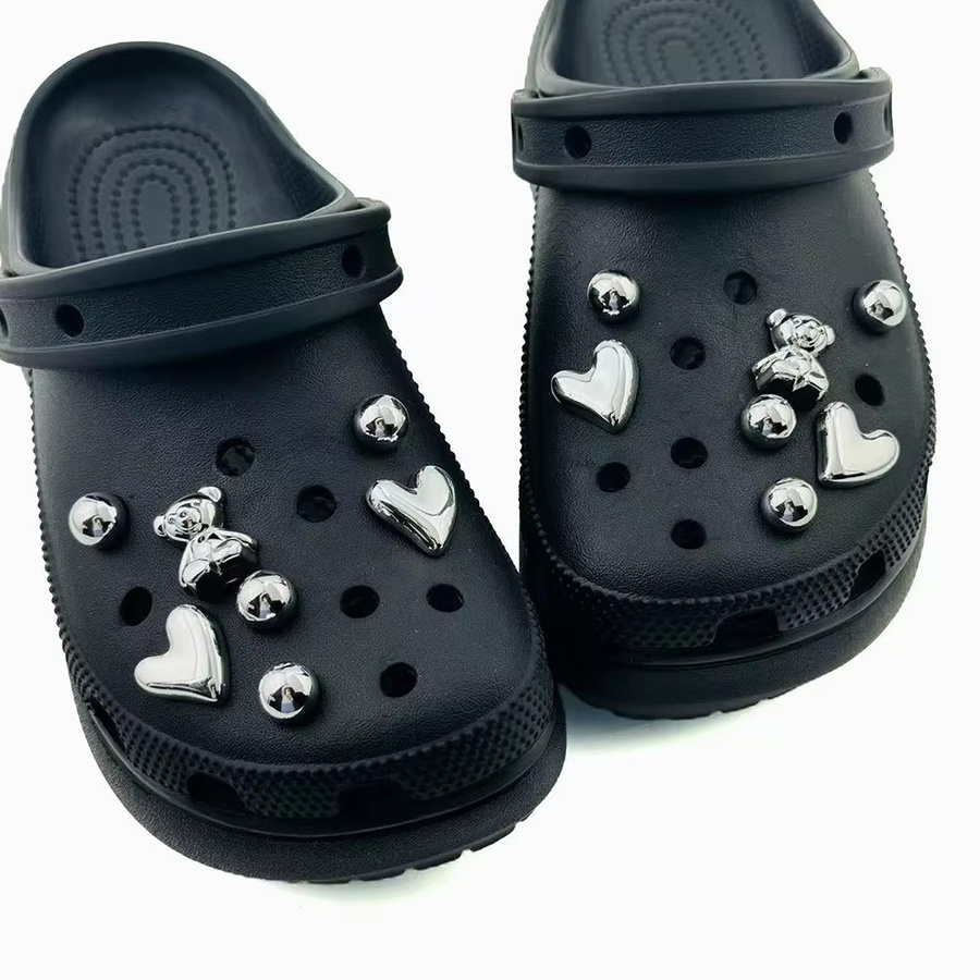 FHLDING Schuh Charm Set, Silber, Bär Herz Form - Bild 5