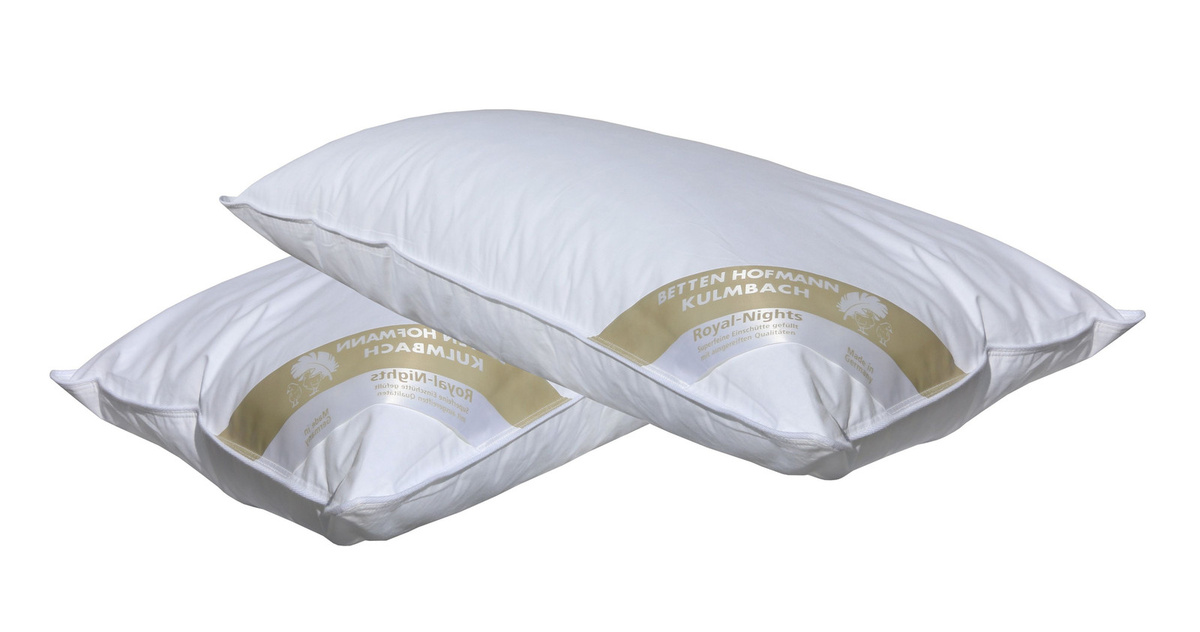 2er-Set Betten Hofmann Basic Allergiker Kopfkissen aus Mikrofaser und Baumwolle, Farbe: Weiß, B/H: 40 x 80 cm - Bild 1