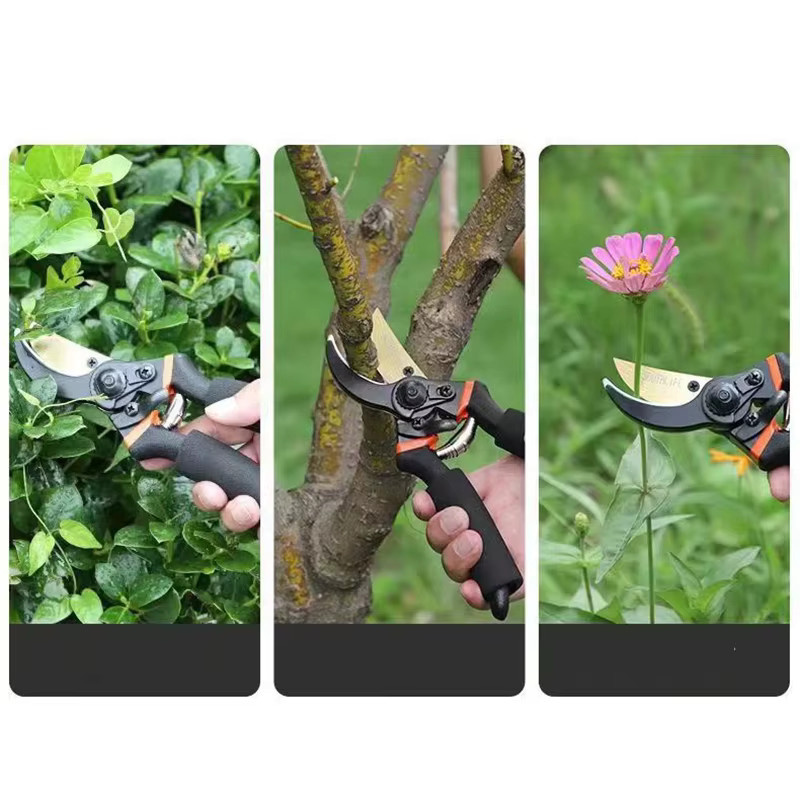 JIXIU Gartenschere als Obstzweigschere und Bonsai-Schneider in Schwarz mit ergonomischen Griffen - Bild 3