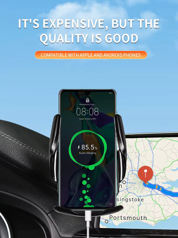 Navigationsbildschirm-Telefonhalterung für Nissan Patrol 2023-2024 in Schwarz - Bild 4