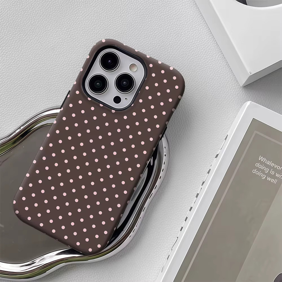 Potdemiel Pink Dot Handyhülle für iPhone 17 16 15 14 13 Pro Max Plus mit Magnetfunktion in Pink - Bild 4