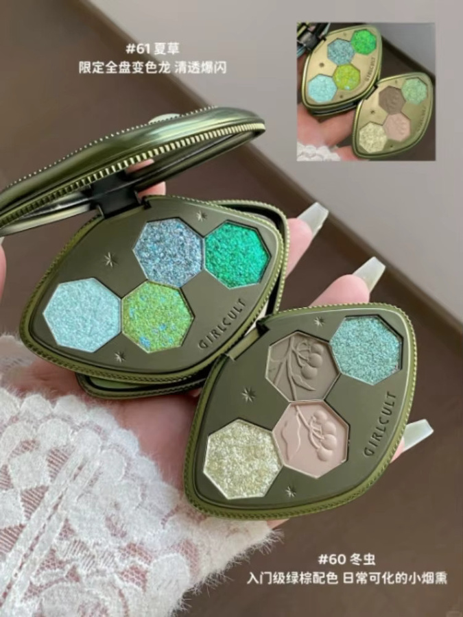 Girlcult Lidschatten-Palette, 4 Farben, schimmernd - Bild 2