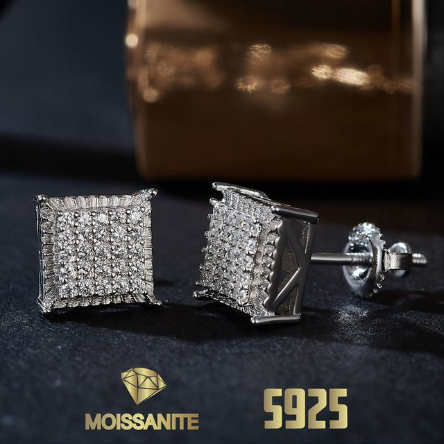 UMCHO Ohrringe, Moissanit, 925 Silber, Damen - Bild 1
