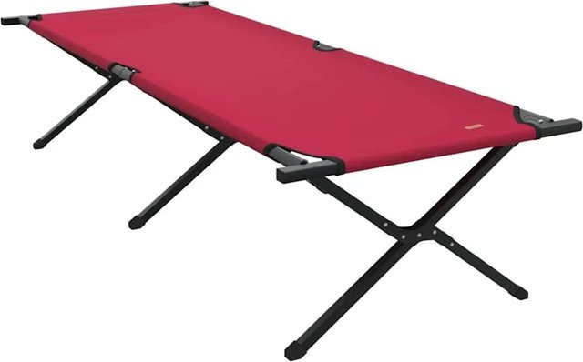 vidaXL Klappbares Schlafbett für Camping in Rot aus Oxford-Stoff und Stahl, B/T/H: 80 x 210 x 46 cm - Bild 1