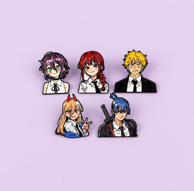 Bandai 5er-Set Emaille-Pins, Cartoon-Broschen, Unisex - Bild 1