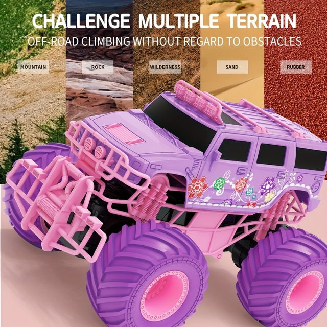 JJRC Elektrischer Kletter-Pickup-Truck, ferngesteuert, Rosa - Bild 1