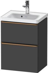 Duravit Waschtischunterschrank D-Neo in Grau Matt, Wandhängend, B/T/H: 48,4 x 37,2 x 62,5 cm - Bild 1