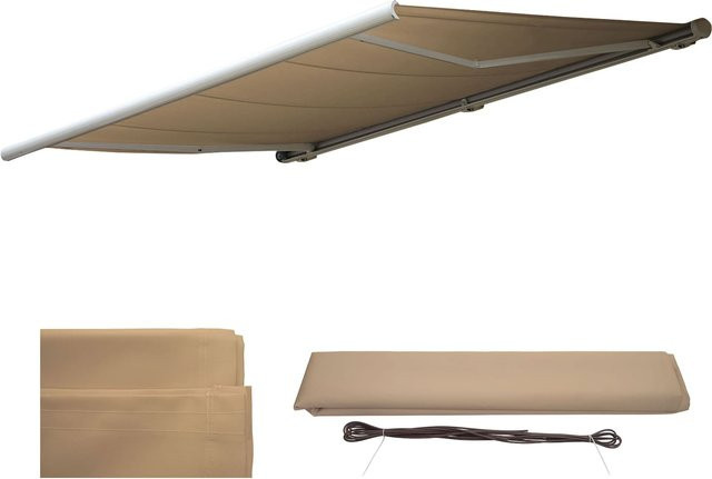 MCW Ersatz-Bezug für Markise H122 Vollkassette aus Polyester in Creme - Bild 1