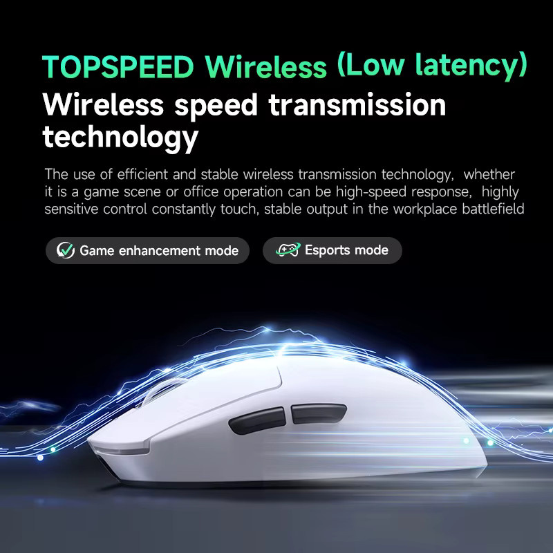 MCHOSE A7 V2 Pro Ultra Kabellose Gaming Maus in Weiß mit PAW3395 Sensor, 42000 DPI und 8K Polling Rate - Bild 2