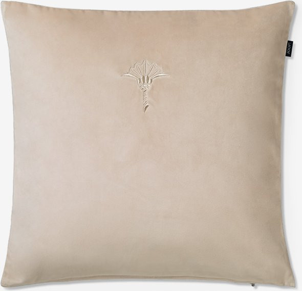 Joop! Living Kissenhülle Cozy in Beige mit floralem Naturdesign aus Samt und Polyester - Bild 1