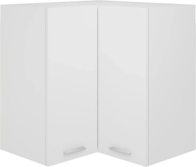 vidaXL Eckhängeschrank für die Küche in Weiß aus Holzwerkstoff, B/T/H: 57 x 57 x 60 cm - Bild 1