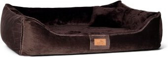 Tierlando FLOYD Orthopädisches Hundebett mit Visco-Schaum und Velours, braun, B: 100 cm, T: 75 cm, H: 25 cm - Bild 1