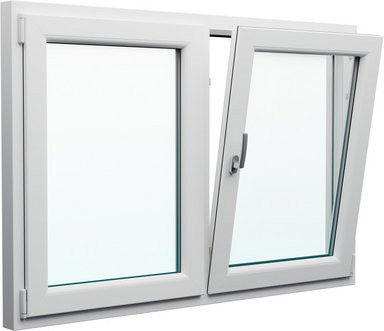 Josef Meeth Fenster und Türen Energiespar-Fenster 76/3 Dreh/Dreh-Kipp, goldfarben, B: 155 cm, H: 145 cm - Bild 1