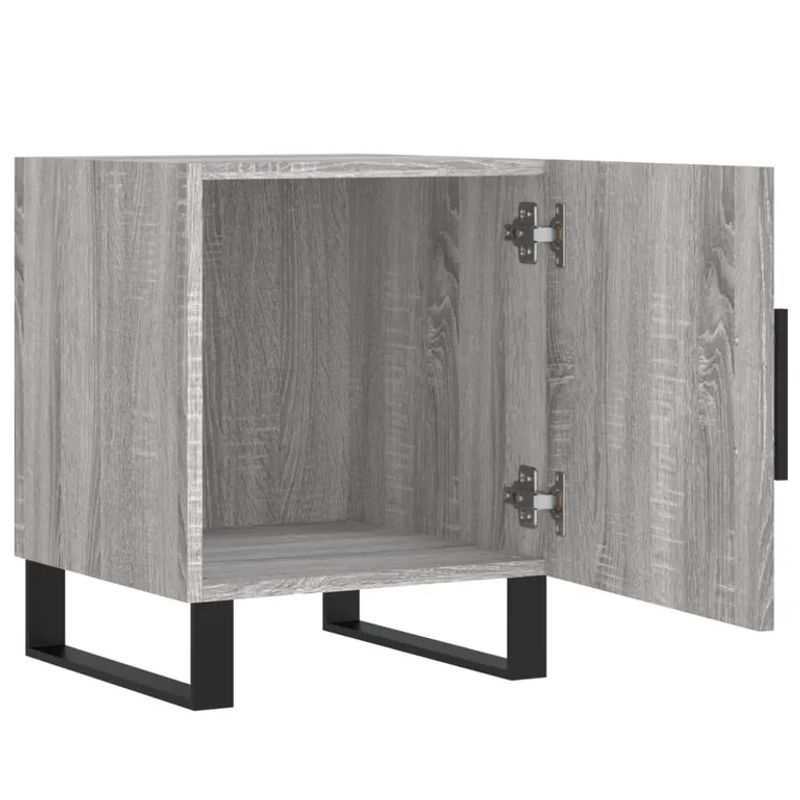 Vidaxl Nachttische Set 2 Stück Modern in Grau, B/T/H: 40 x 40 x 50 cm - Bild 7