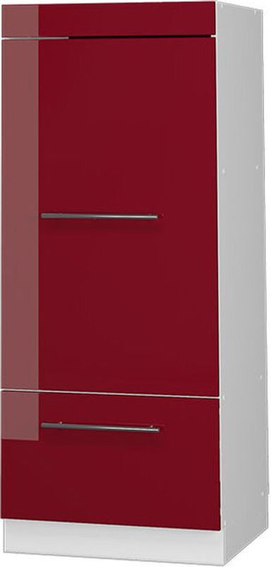 Vicco Mikrowellenschrank Fame-line Vorratsschrank in Bordeaux Hochglanz und Weiß, Modern, B: 60 cm, H: 153,6 cm, T: 58 cm - Bild 1