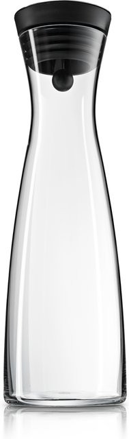 WMF BASIC Wasserkaraffe aus Glas mit Deckel und Edelstahl in Schwarz, 1,5 l - Bild 1