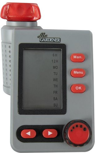 Mr. GARDENER Bewässerungscomputer mit LCD-Anzeige in Grau und 3/4 Zoll Anschluss - Bild 1