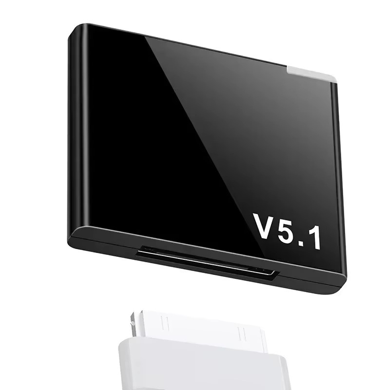 VIKEFON I-WAVE Bluetooth 5.1 Audioempfänger mit 30-Pin-Anschluss für iPhone und iPod, Mini Wireless Musik-Adapter in Schwarz - Bild 5