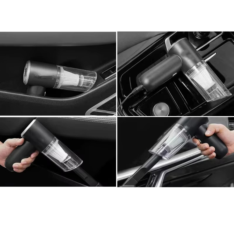 HAOYUNMA Kabelloser Auto-Staubsauger in Schwarz mit leistungsstarker Saugkraft für Fahrzeug und Desktop - Bild 6