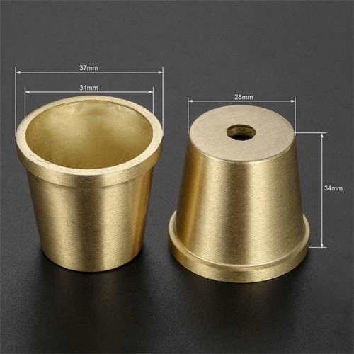 AutoPartGlobal Möbelfußspitzenkappe aus Messing in Gold - Bild 1