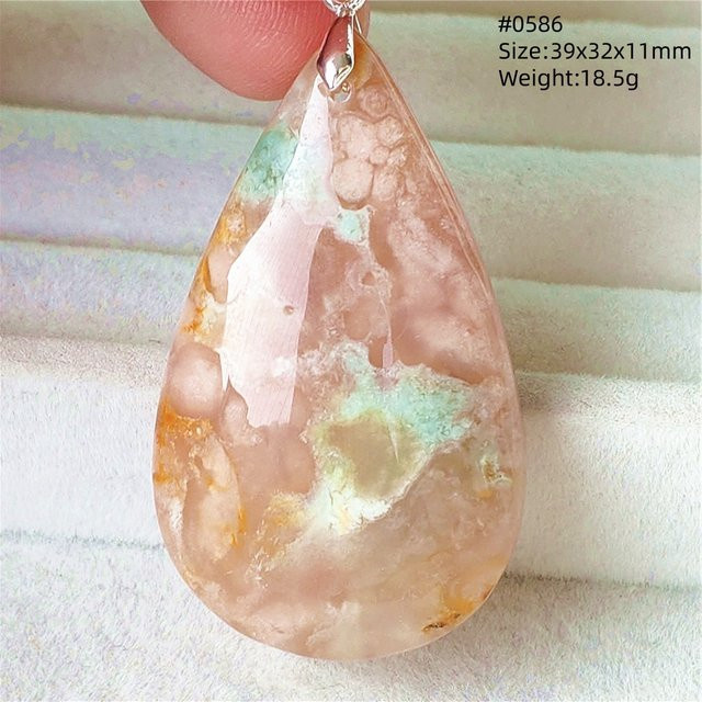 MUKO GEMS Perlenanhänger, Kirsch-Orange-Achat, Unisex, rechteckig - Bild 1