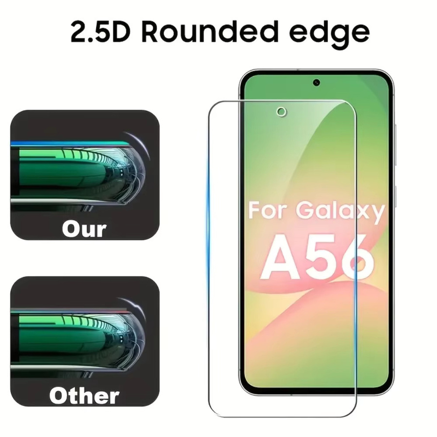 3-teiliges Set gehärtetes Glas Displayschutz transparent für Samsung Galaxy A56 A55 A36 A34 A25 A26 A15 A16 A24 A35 A53 A73 5G - Bild 2