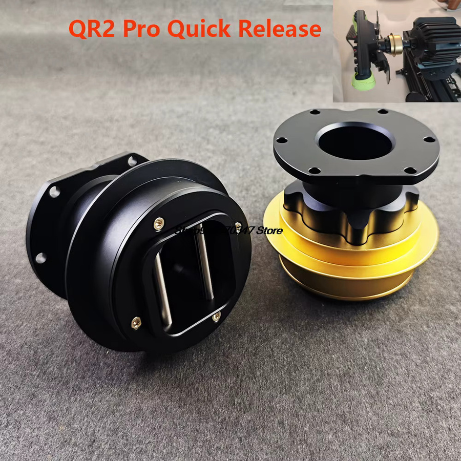 Fanatec CNC Metall Quick Release QR2 Pro Adapter für Racing Simulator Lenkräder in Gold - Bild 2