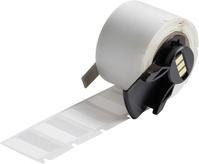 Brady M6-96-427 Selbstlaminierendes Vinyl-Kabelkennzeichnungsetikett Weiß/Transparent Matt, 25,40 x 9,53 mm, für Kabeldurchmesser 2,00 - 3,00 mm, Permanent, 250 Stück - Bild 1