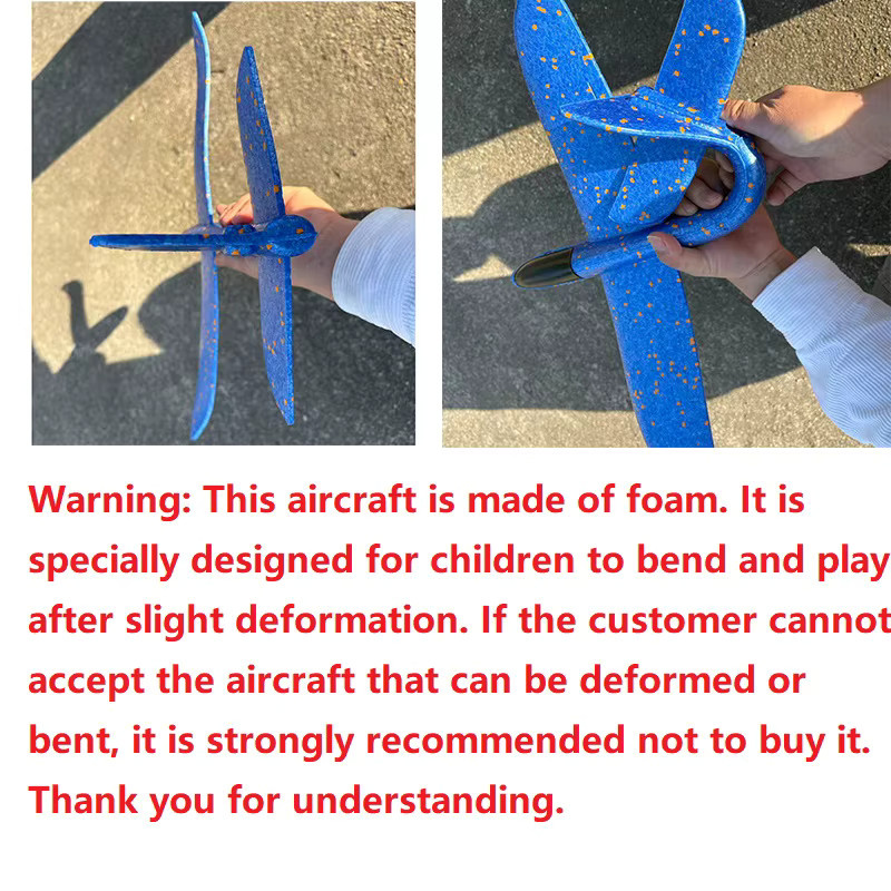 Großes Schaumstoff-Gleitflugzeug, Orange, 50cm - Bild 3