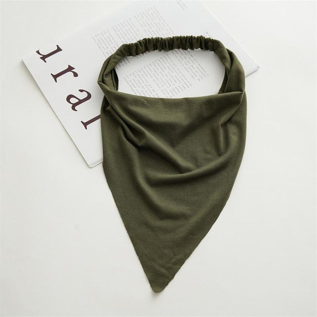 Haartuch Baumwolle, Dreieckige Bandana, Damen, black - Bild 1