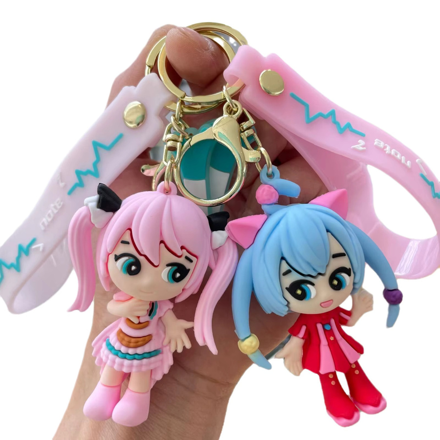 MINISO Hatsune Miku Schlüsselanhänger, Anime Puppe, Unisex - Bild 1