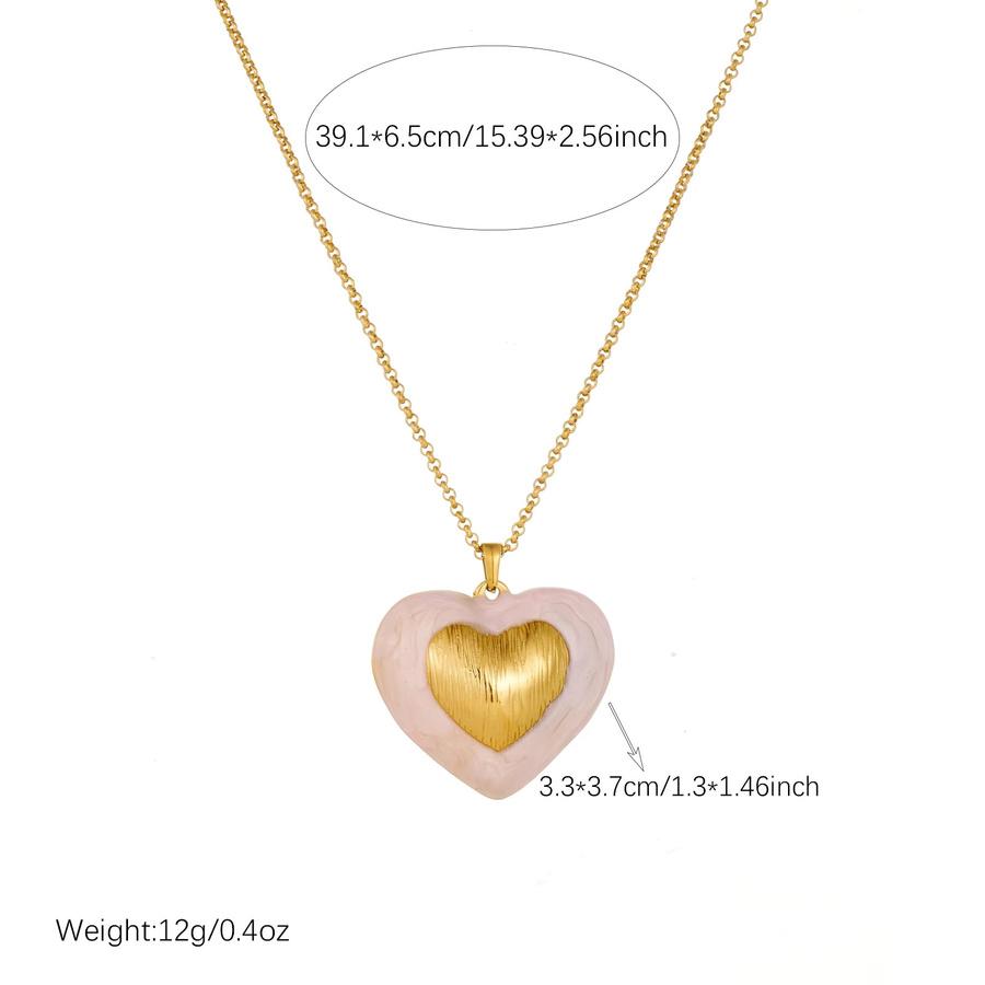 DIEYURO Halskette mit Herzanhänger, Edelstahl, Gold, Damen - Bild 2