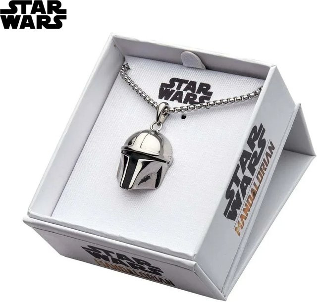 Star Wars Halskette, Mandalorianer-Helm, Silber - Bild 1