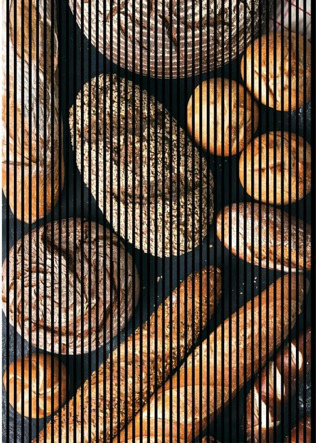 FN Acustico Akustikplatte Brot Bunt aus PET und MDF, H x B x T: 2.400 x 1.693 x 19 mm - Bild 1