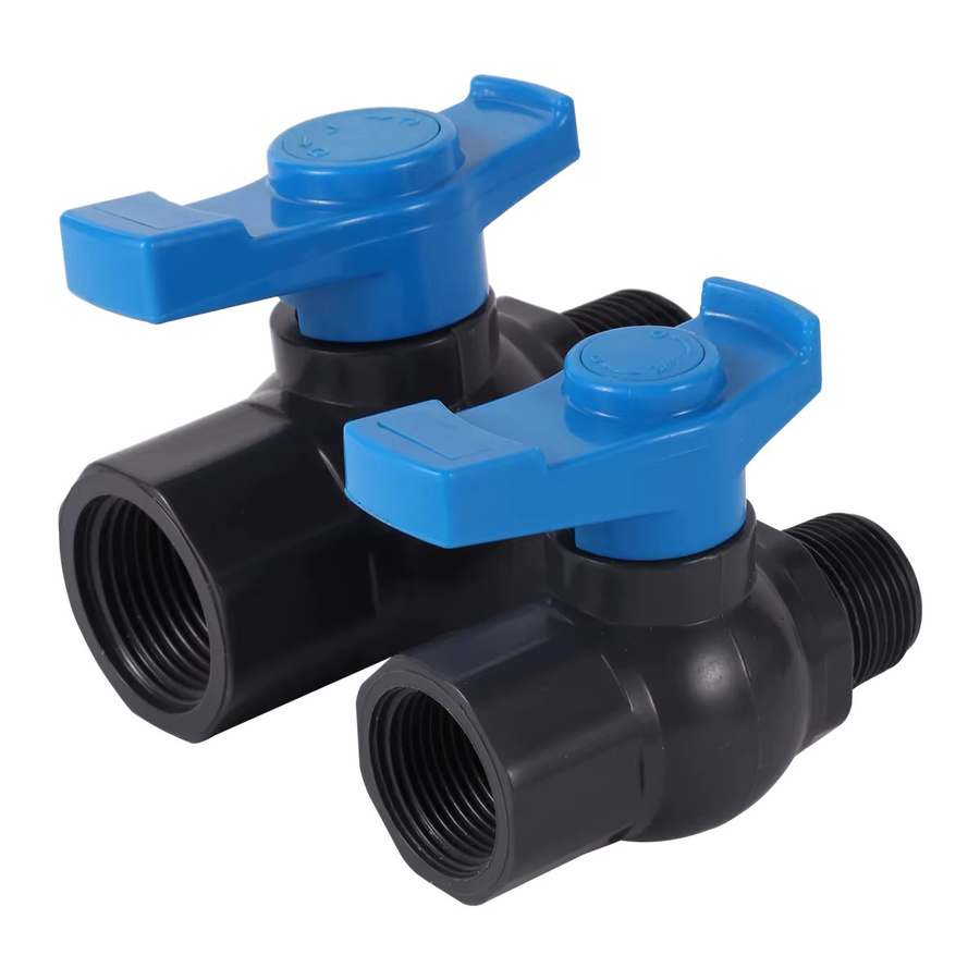 Adhere To Fly PVC Kugelhahn mit 3/4 Zoll Außengewinde und 1 Zoll Innengewinde in Rot für Gartenbewässerung und Aquarium - Bild 4