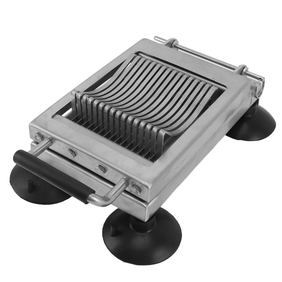 Aimo Manueller Gemüseschneider aus Edelstahl in Silber mit 4 Saugfüßen und 6,5 mm Schnittstärke - Bild 3