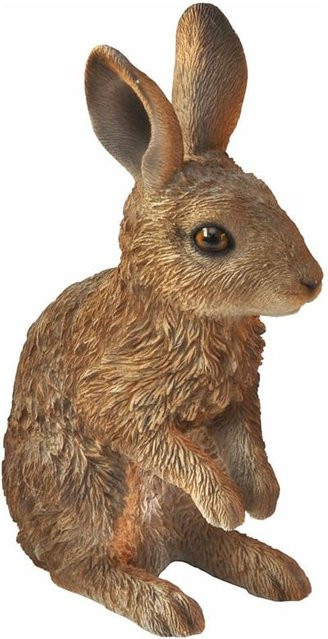 Dazikemo Dekofigur Hase in Braun, Gartenfigur aus Stein, B/T/H: 10 x 14 x 27 cm - Bild 1