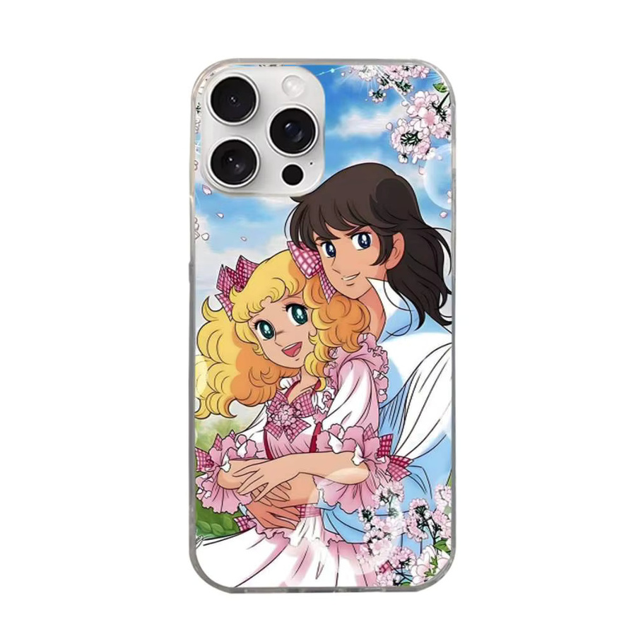 C-Candy Anime Handyhülle für iPhone 11 bis 17 Pro Max in Silber mit Wasserwelligkeits-Design - Bild 4