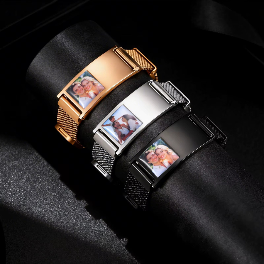 Vnox Armband, Edelstahl, Silber, Unisex - Bild 4