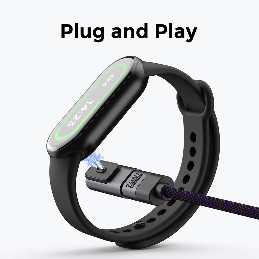 Xiaomi USB-C Ladeadapter für Xiaomi Smart Band 10 9 8 und REDMI Watch 6 in Grau - Bild 3