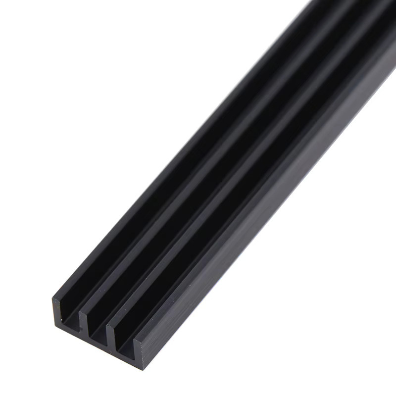 2 Stück SAFENH Aluminium-Kühlkörper in Schwarz für elektronische Chip-Kühlgeräte, B/T/H: 100 x 11 x 5 mm - Bild 2